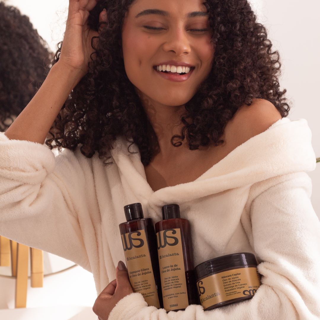Kit Acalanta Leave-in + Shampoo + Máscara