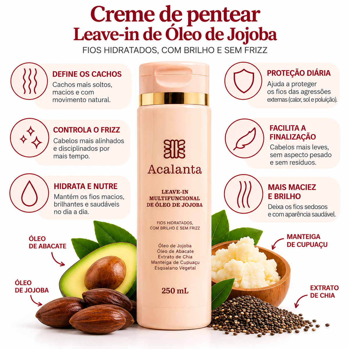 Leave-in de Óleo de Jojoba 250ml