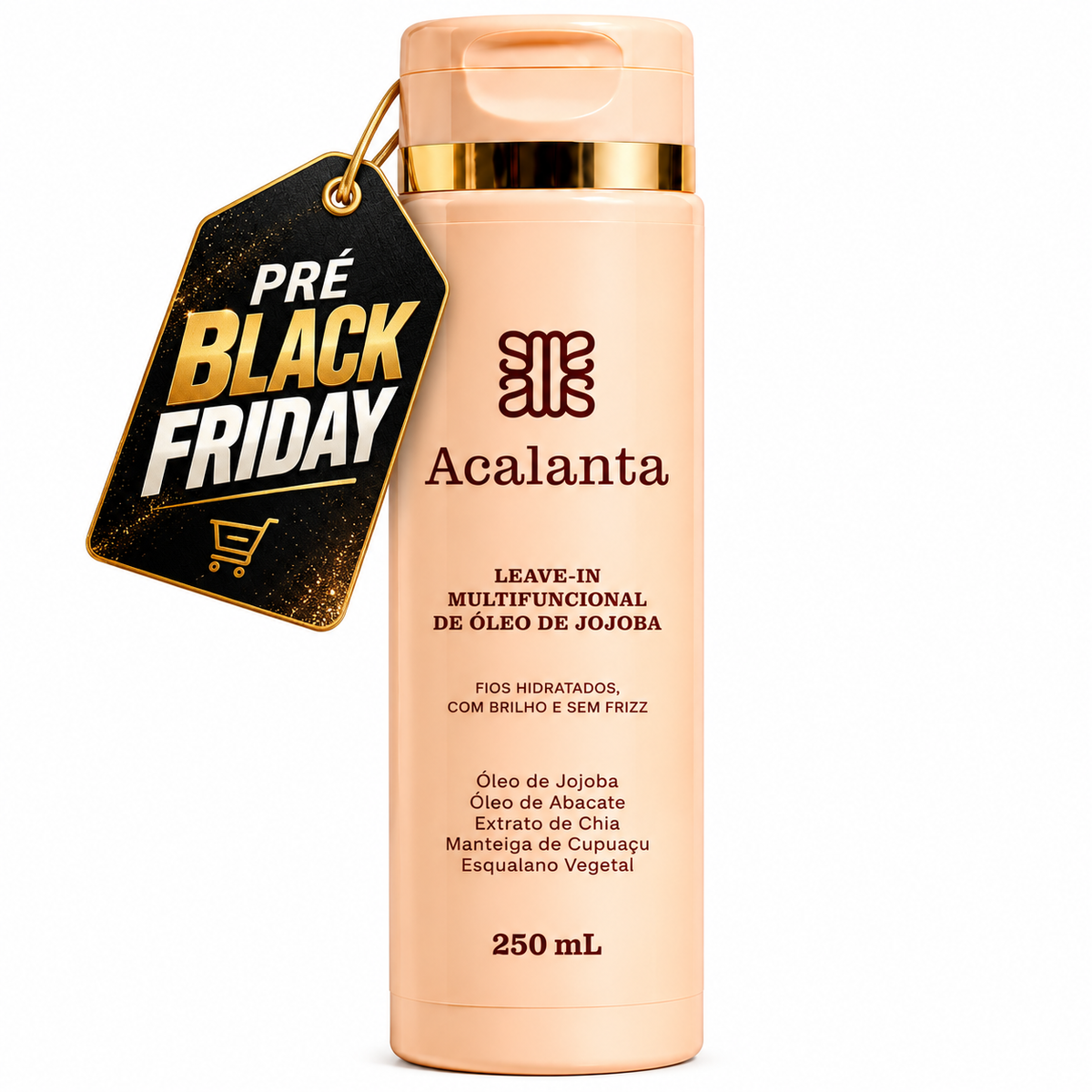 Creme de Pentear - Leave-in de Óleo de Jojoba 250ml - PRÉ - Black Friday