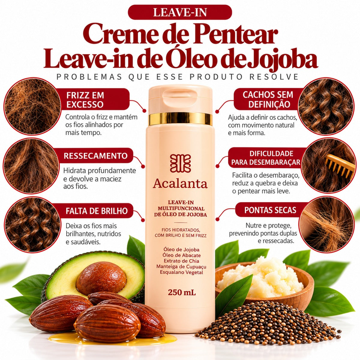 Leave-in de Óleo de Jojoba 250ml