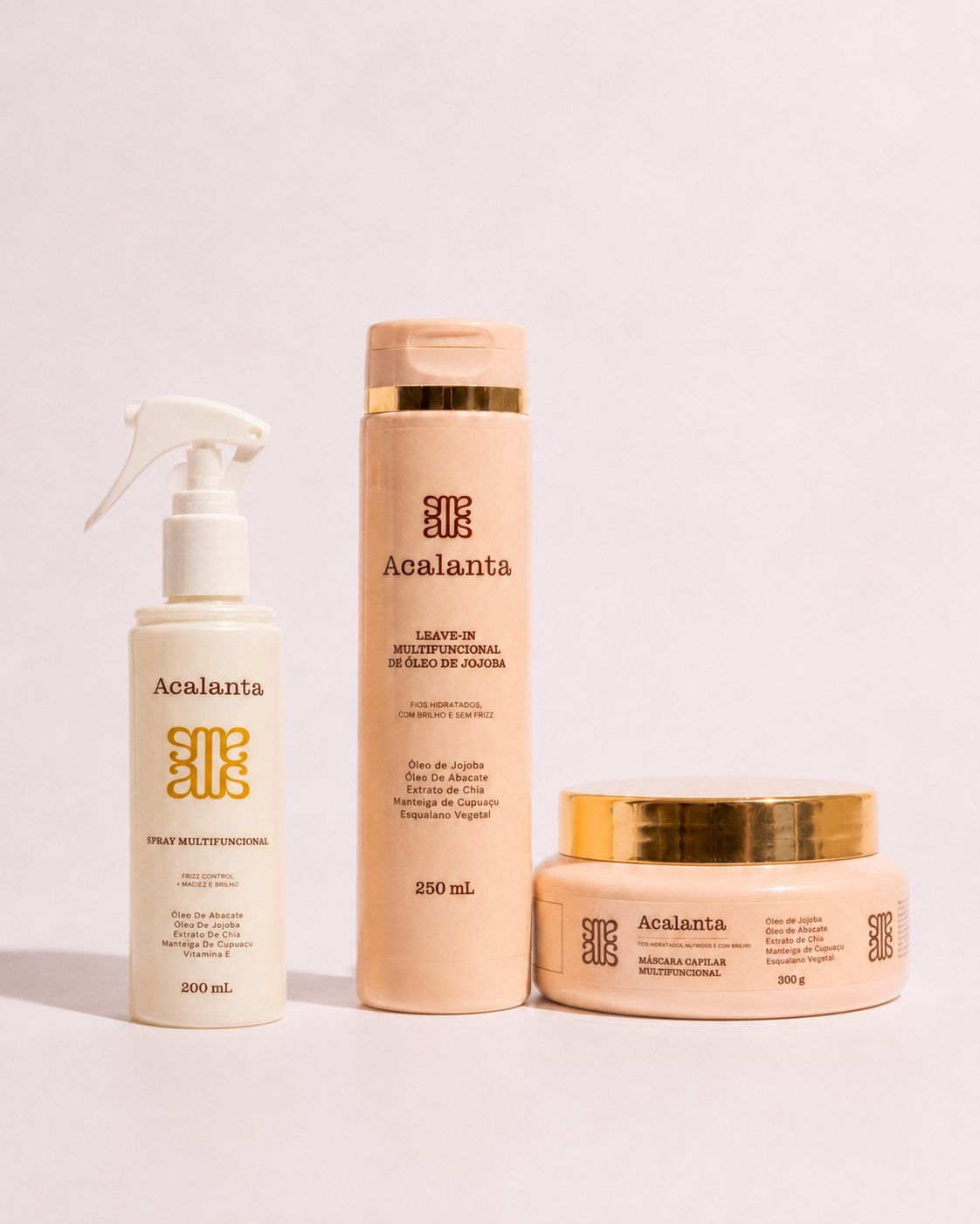 Kit Leave-in + Máscara Acalanta + SOS Cachos